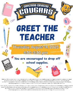 Greet the Teacher Thursday, August 14th